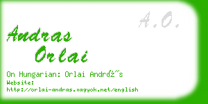 andras orlai business card